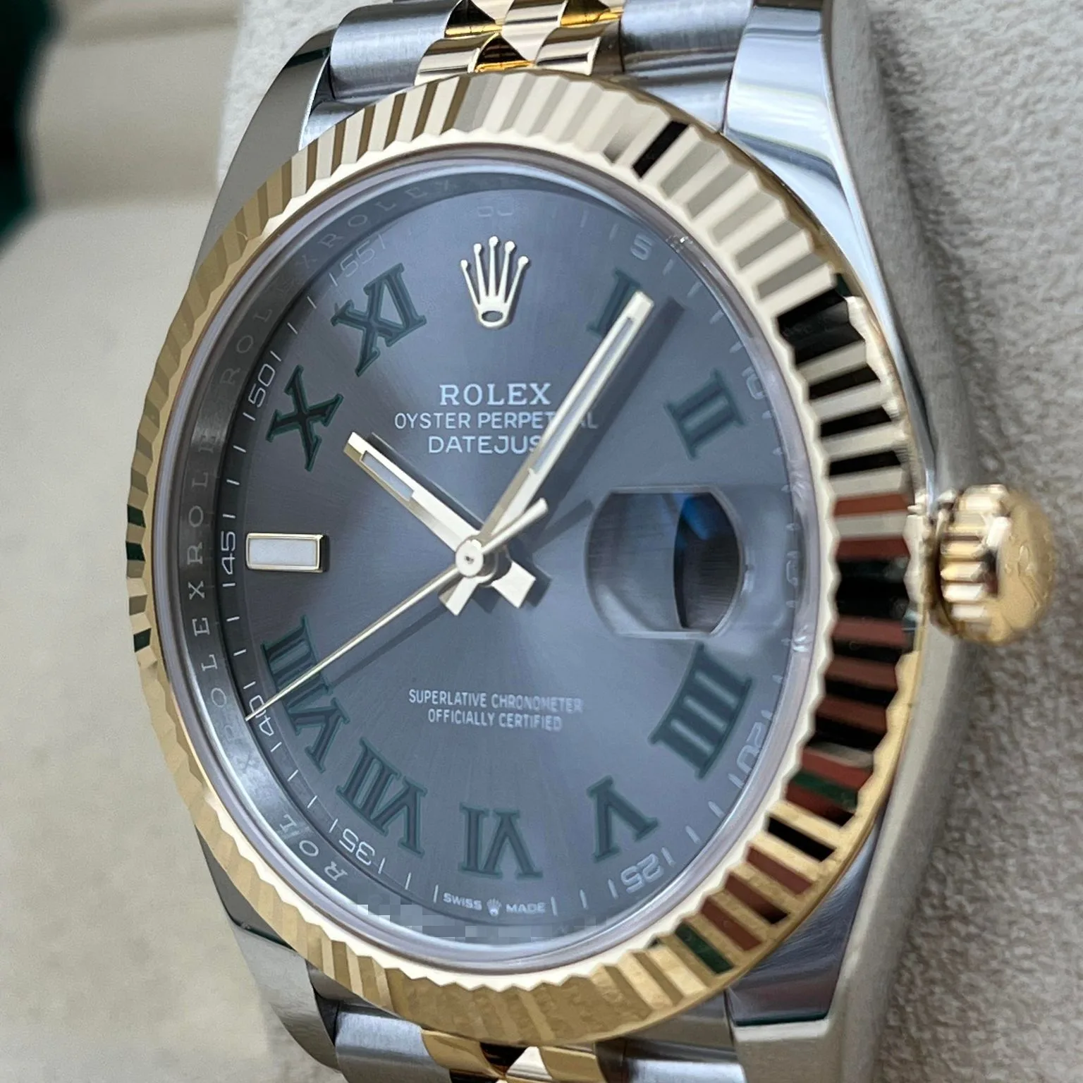 2022 Rolex Datejust 41 Two-Tone "Wimbledon" / Fluted / Jubilee 126333-0020 Listing Image 2