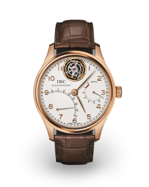 IWC Portuguese Tourbillon Mystère Rétrograde Red Gold / Silver IW5044-02  Model Image