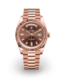 Day-Date 40 Rose Gold / Fluted / Chocolate / Baguette-Diamond Set Avatar Image