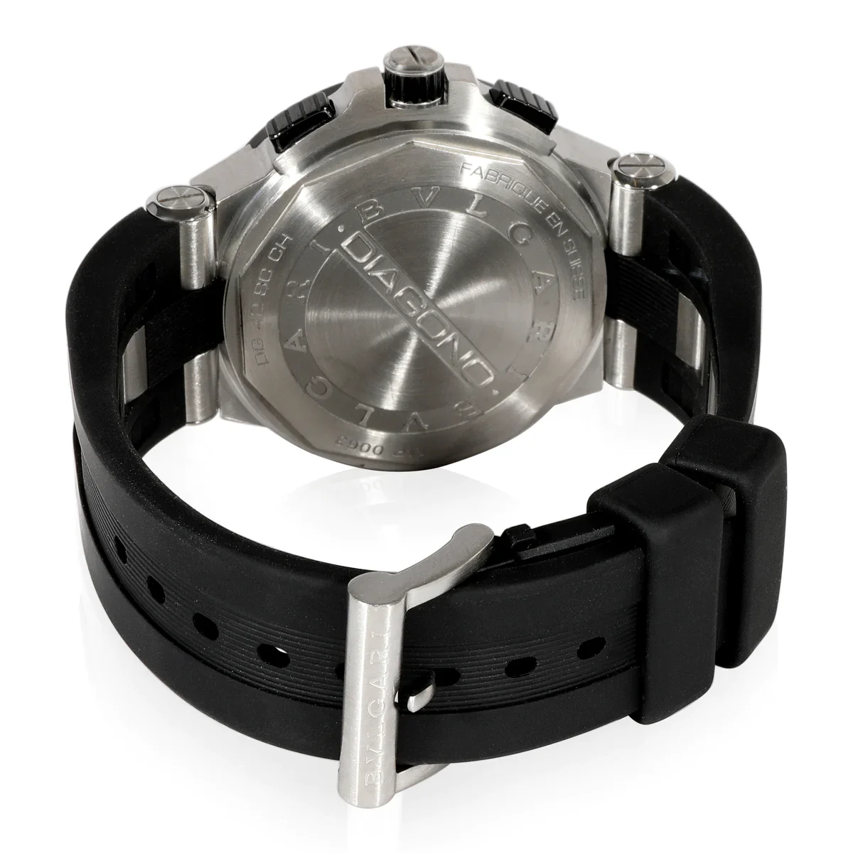 Bvlgari Diagono 42 Steel / Ceramic / Black / Arabic / Strap DG42SCCH  Listing Image 4