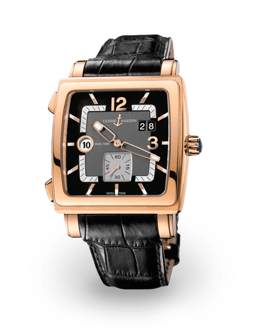Ulysse Nardin Quadrato Dual Time Rose Gold Black Arabic