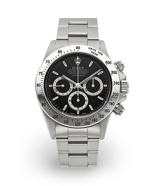 Rolex Daytona Steel / Black / SuperLuminova / Zenith 16520 Watches