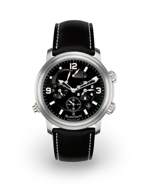 Blancpain L man Reveil GMT 40 Titanium Black Arabic Strap