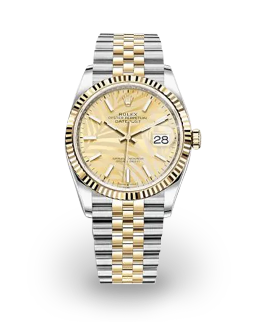 Rolex Datejust 36 Two-Tone Fluted / Palm-Motif / Jubilee 126233-0037  Model Image