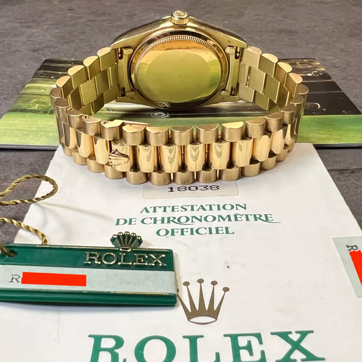 1989 Rolex Day-Date 36 Yellow Gold / Fluted / Lapis Lazuli