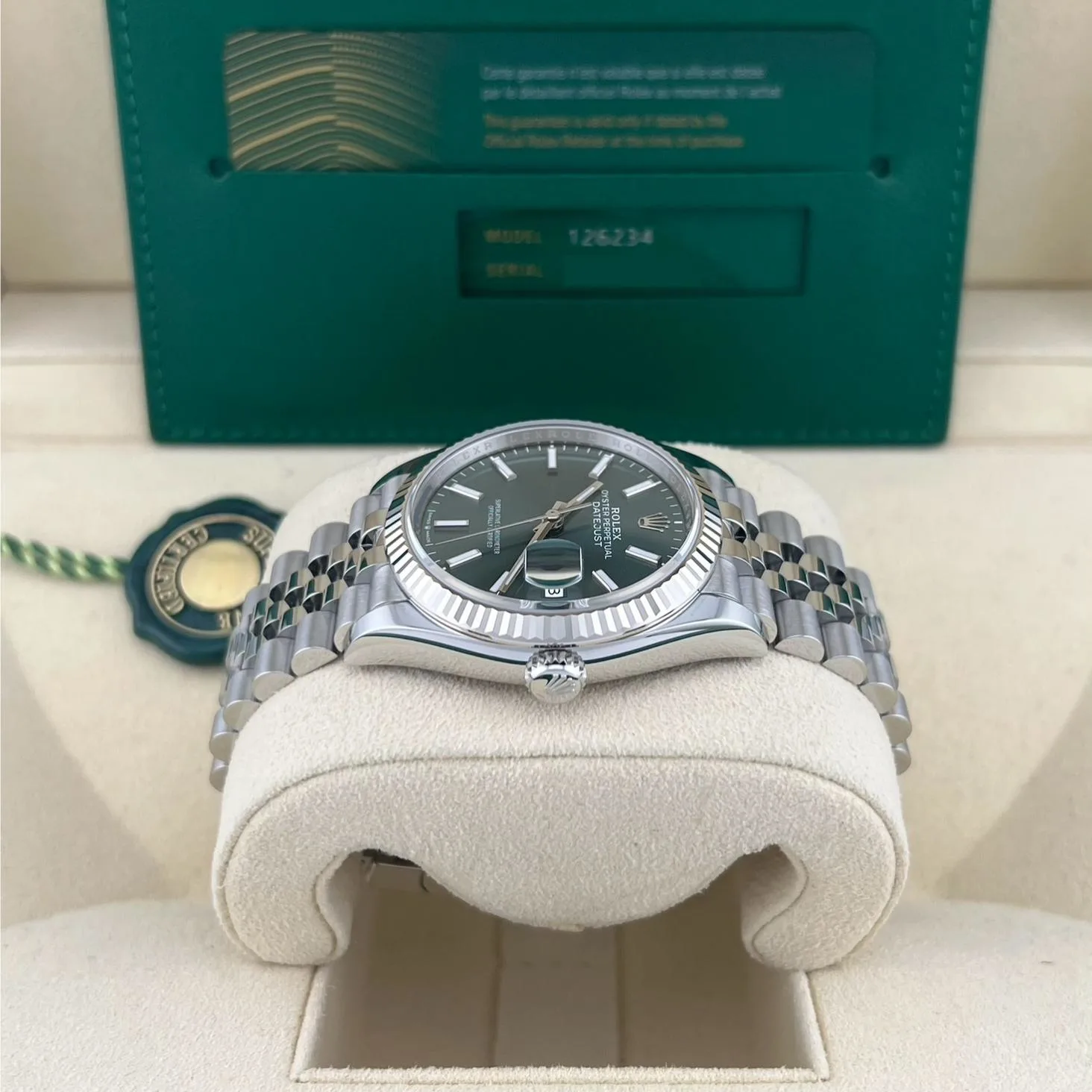 2024 Rolex Datejust 36 Steel / Fluted / Mint Green / Jubilee 126234-0051 Listing Image 4