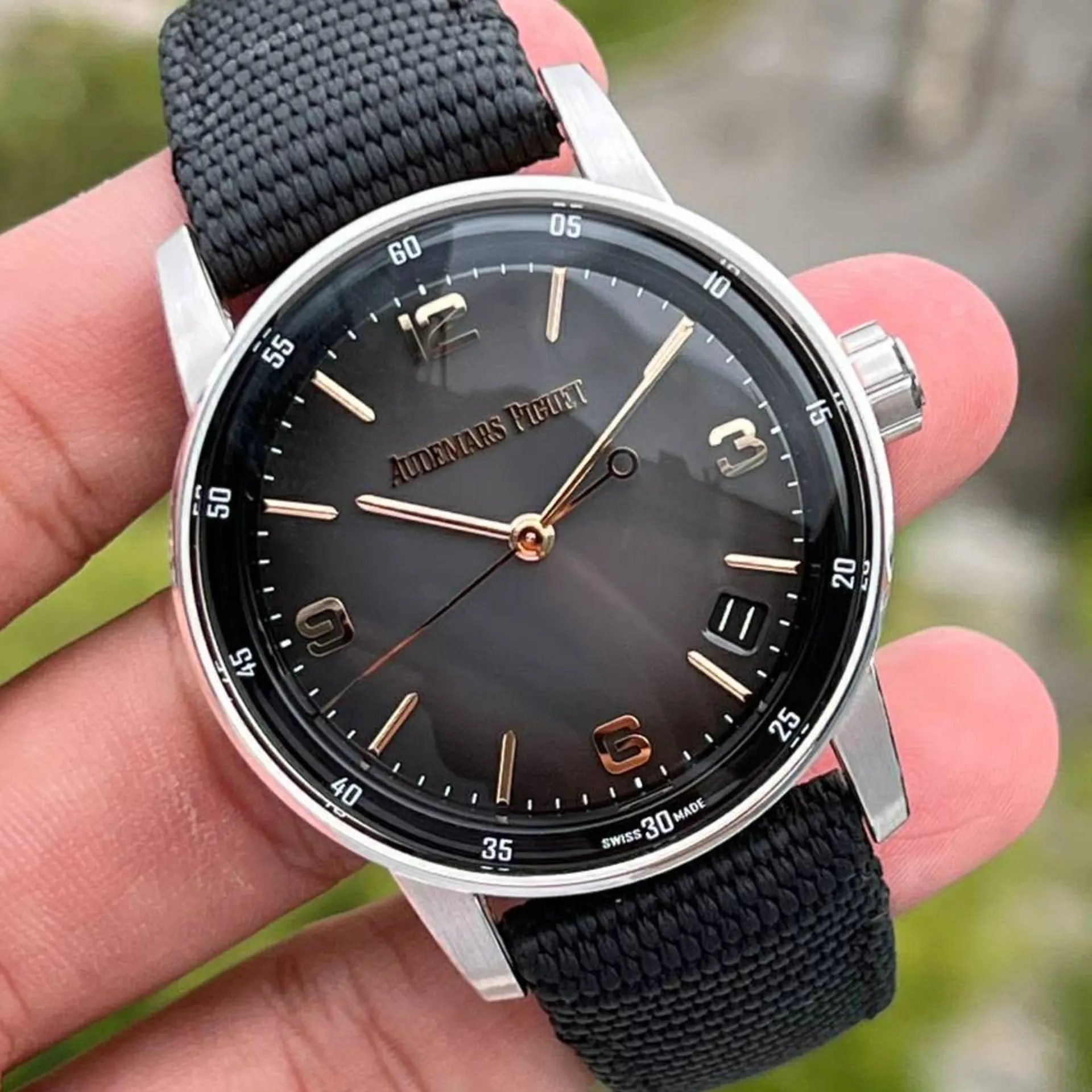 Audemars Piguet CODE 11.59 Rose and White Gold / Smoked Gray / Arabic 15210CR.OO.A002KB.01