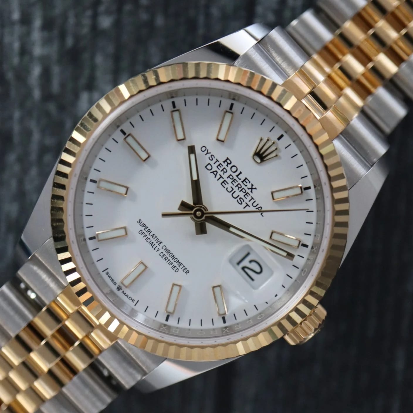 【お1人様1点限り】 White / Fluted Two-Tone 36 Datejust Rolex / 126233 Jubilee 絵画/タペストリー