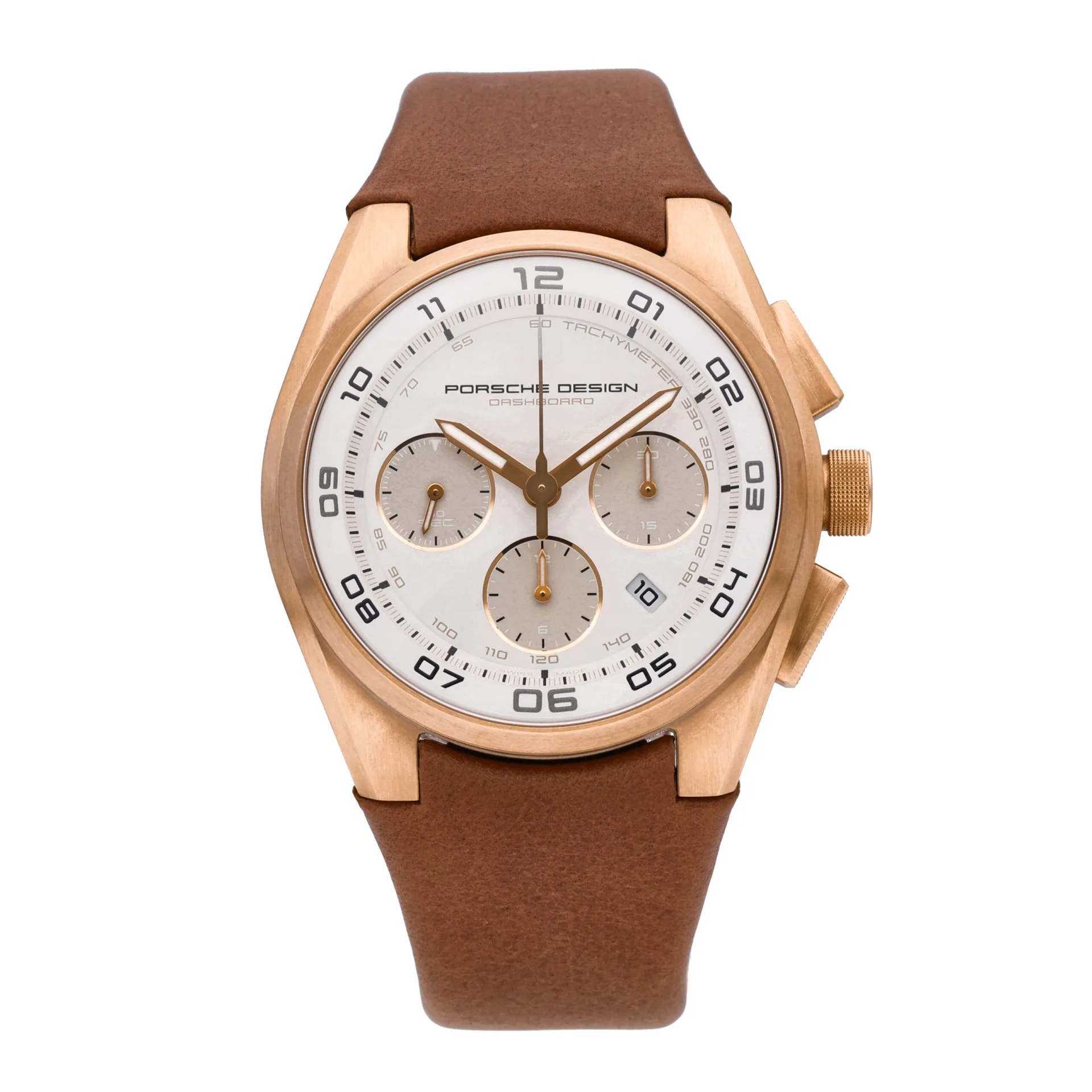 Porsche Design Dashboard Rose Gold 44 / White / Strap P.662069691244