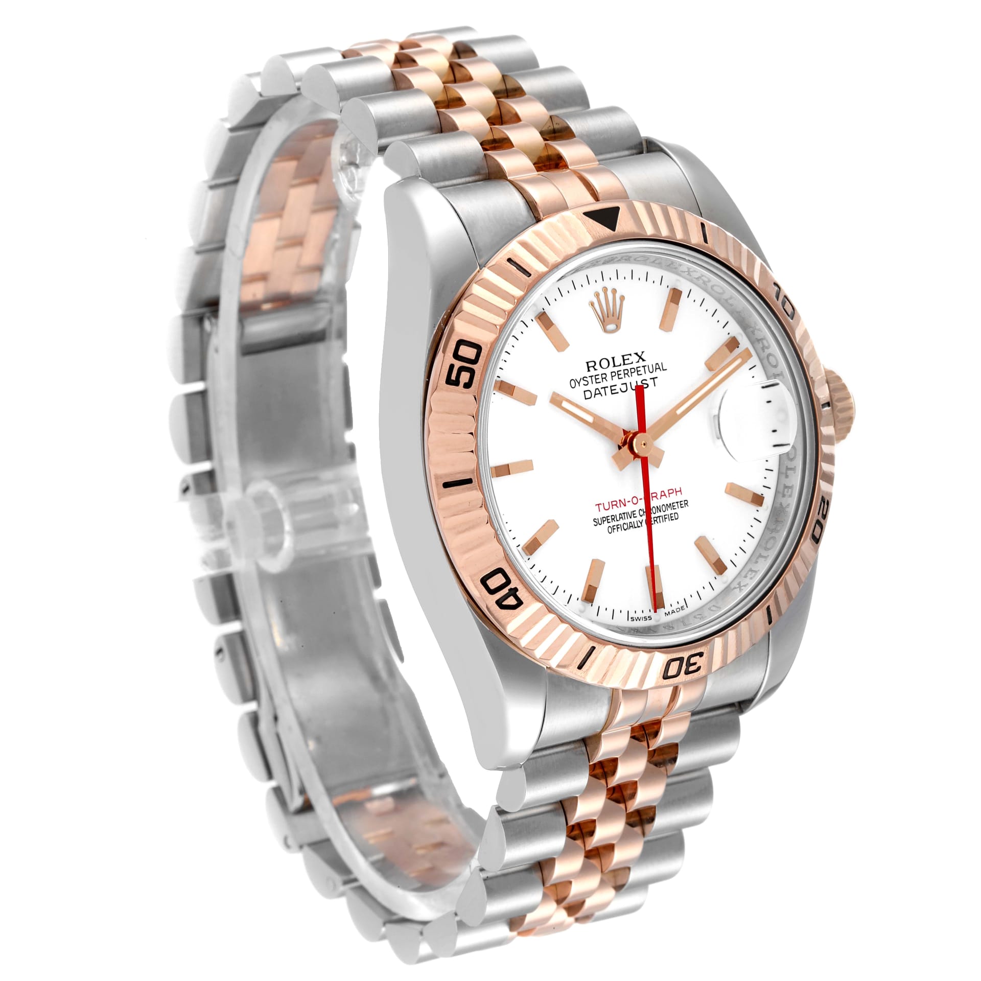 rolex turn o graph two tone