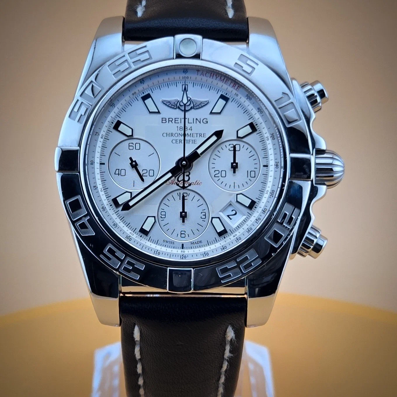 Breitling Chronomat 41 Steel / Silvered / Strap AB014012/G711