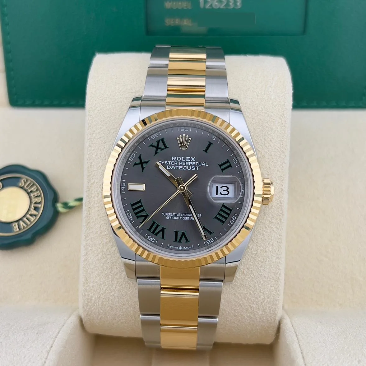 2023 Rolex Datejust 36 Two-Tone "Wimbledon" / Fluted / Oyster 126233-0036 Listing Image 2