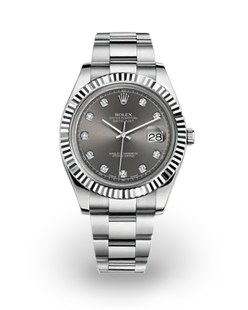 Rolex Datejust II Fluted / Dark Rhodium / Diamond-Set / Oyster 116334-0009  Model Image