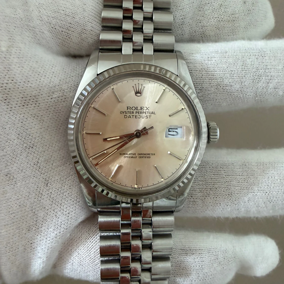 1988 Rolex Datejust 36 Fluted / Silvered / Jubilee 16014