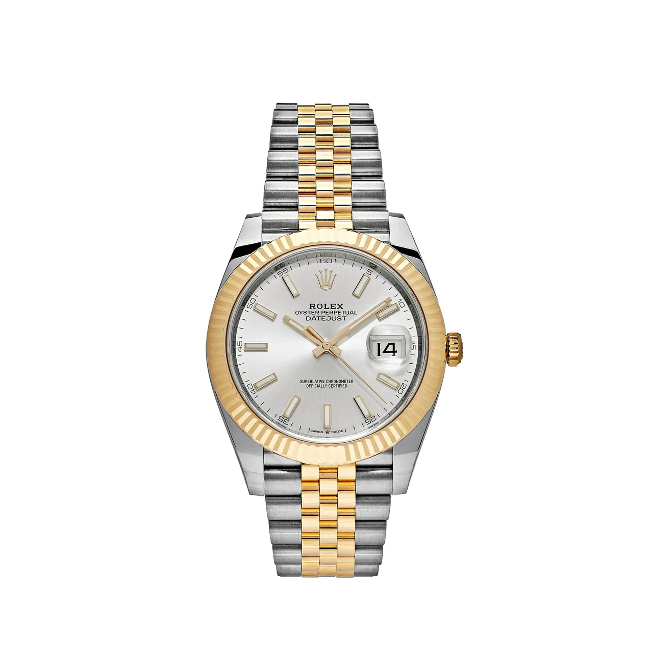 2022 Rolex Datejust 41 Two-Tone / Fluted / White / Jubilee 126333-0016 Listing Image 1