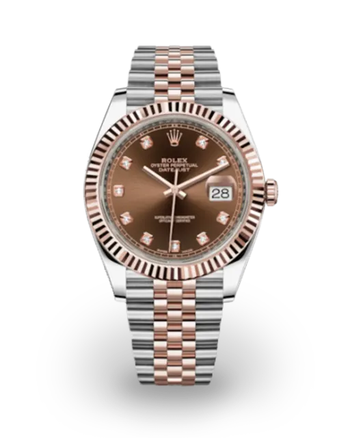 Rolex Datejust 41 Two-Tone / Fluted / Chocolate / Diamond-Set / Jubilee 126331-0004  Model Image