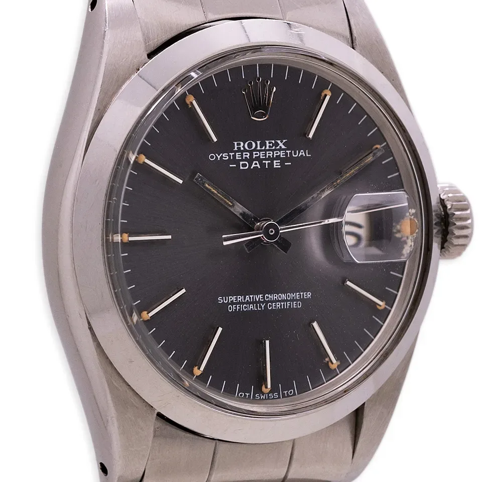 Rolex Date 34 Steel / Smooth / Gray / Oyster 1500 Listing Image 3