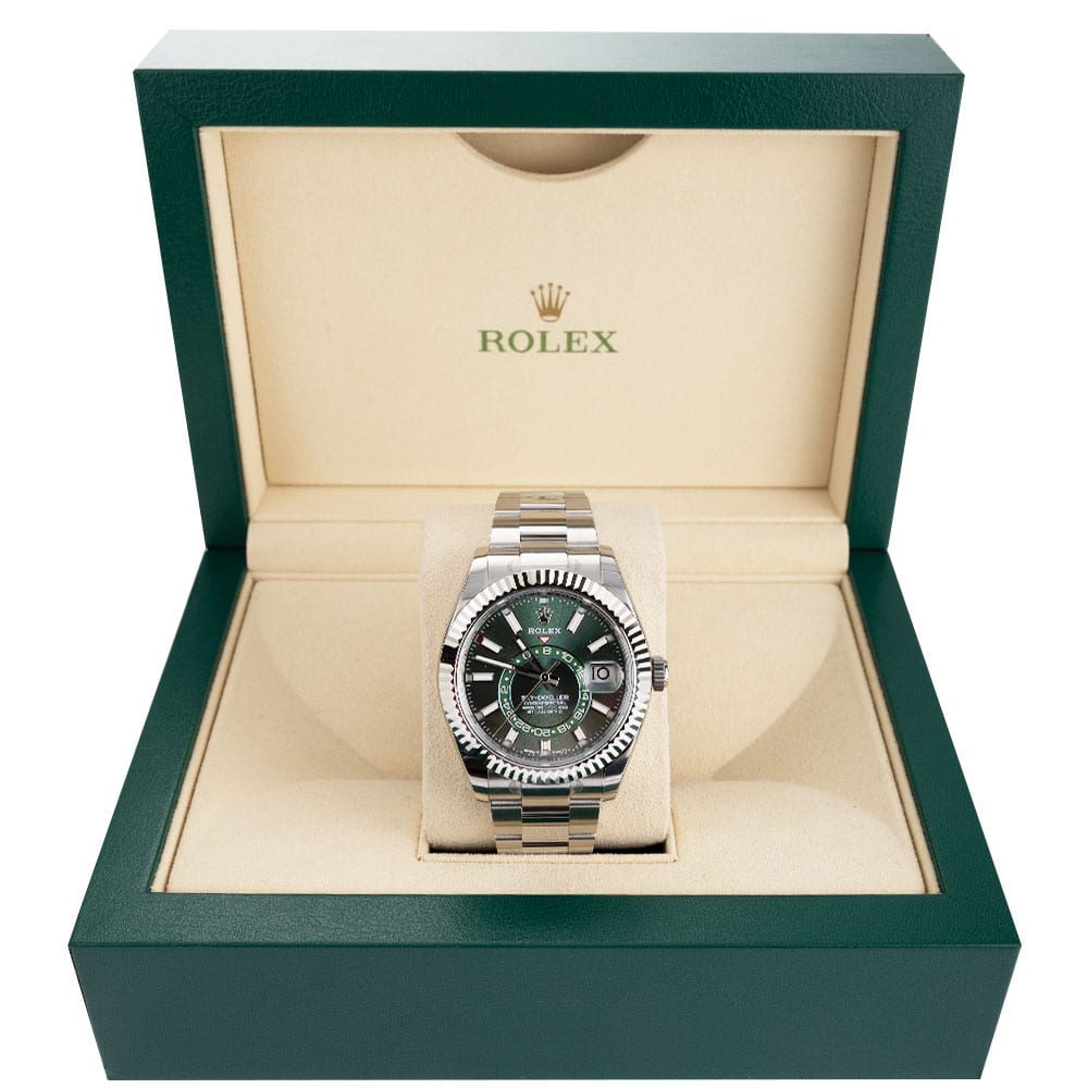 Rolex Sky-Dweller 42 Steel / Fluted / Green / Oyster 336934