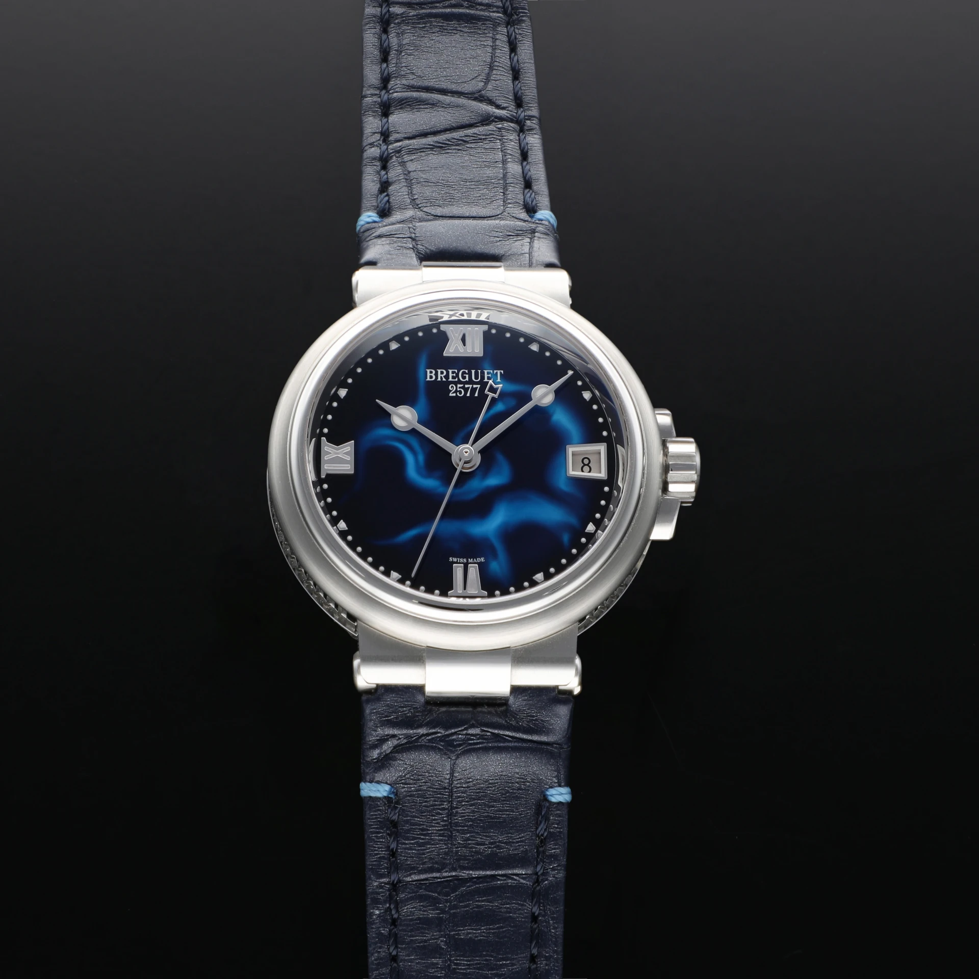 2023 Breguet Marine Dame 9517 Steel / Blue / Alligator 9517ST/E2/984