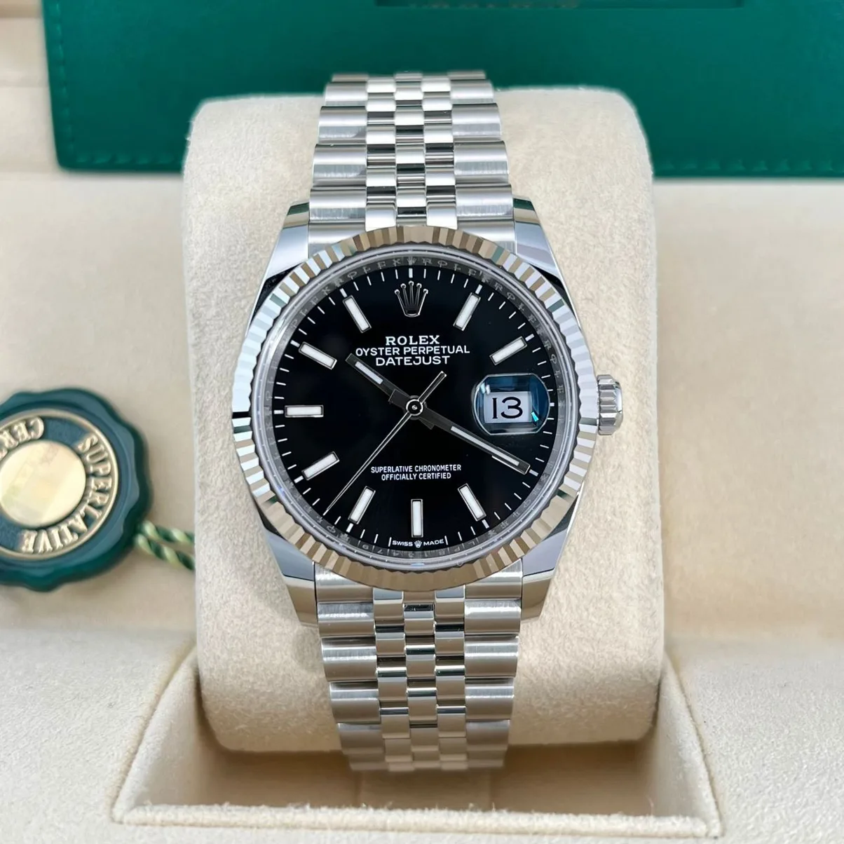 2024 Rolex Datejust 36 Fluted / Black / Jubilee 126234-0015 Listing Image