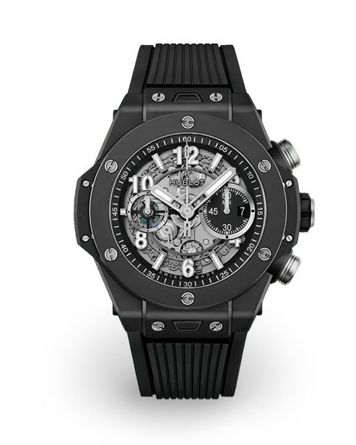 Hublot Big Bang Unico Black Magic 44 Ceramic / Skeletonized / Arabic / Strap 421.CI.1170.RX  Model Image