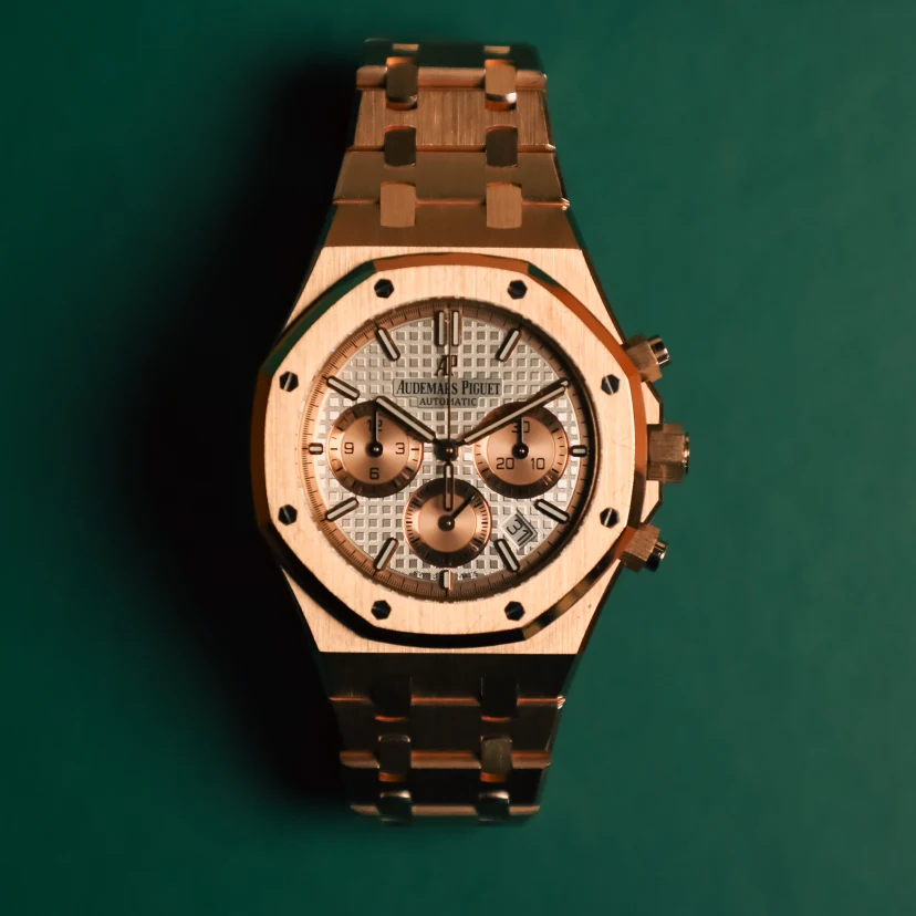 2020 Audemars Piguet Royal Oak Chronograph 38 Rose Gold / Silver 26315OR.OO.1256OR.01