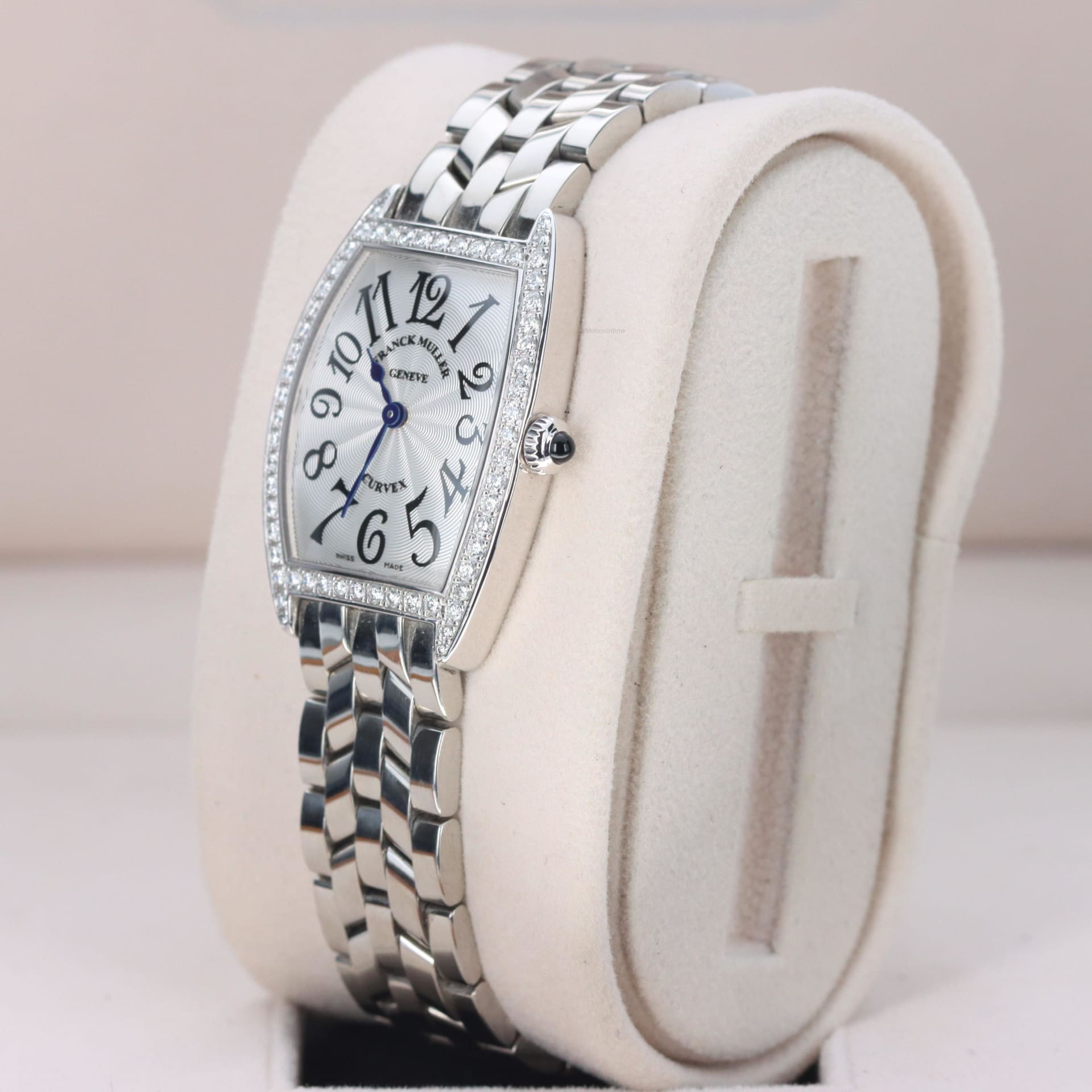 Franck Muller Cintrée Curvex Steel / Diamond-Set / Silvered
