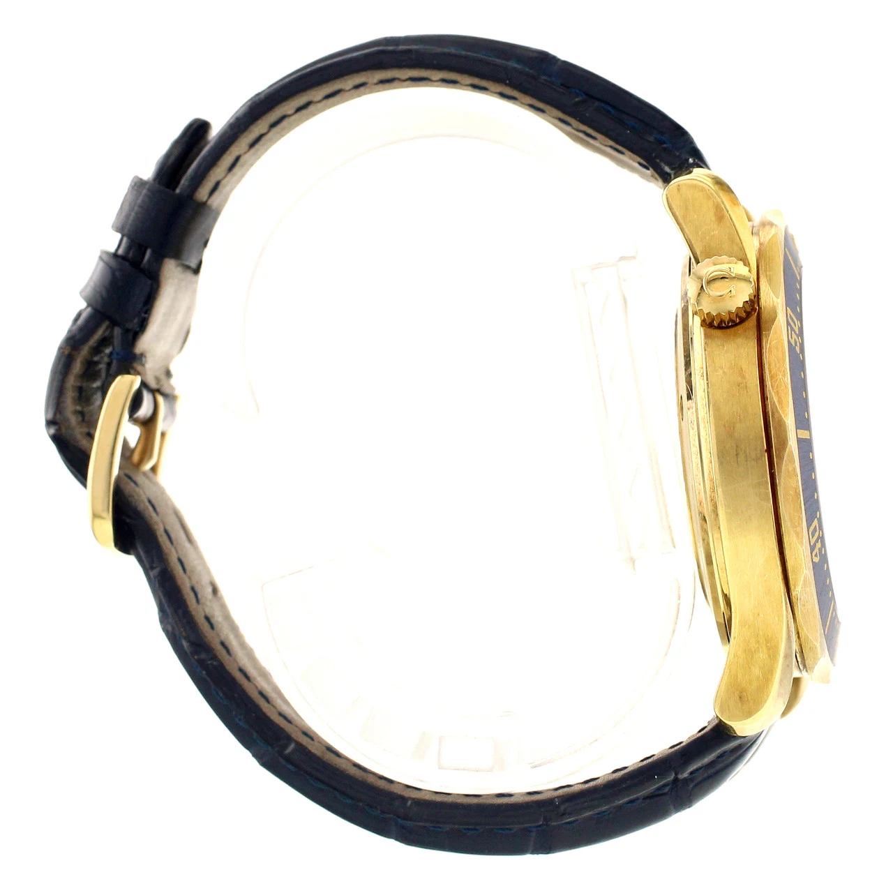 Omega Seamaster Diver 300M Automatic 41 Yellow Gold / Blue / Bracelet / Bond 2133.80.00 Listing Image 3