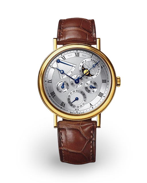 Breguet Classique Perpetual Calendar 39 Yellow Gold / Silvered / Roman / Strap 5327BA/1E/9V6  Model Image