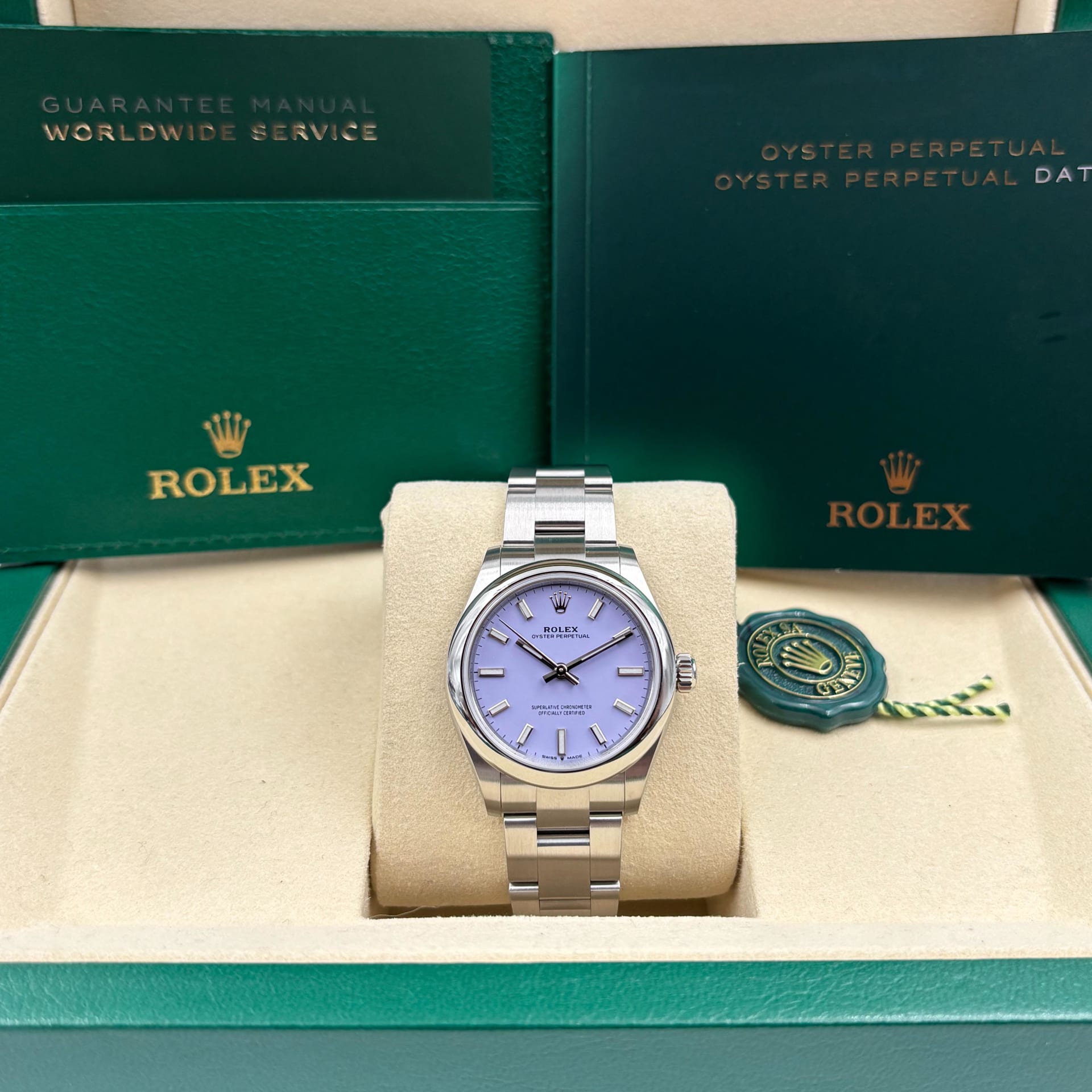 Auction: 2025 Rolex Oyster Perpetual 31 Lavender 277200-0014 | Bezel