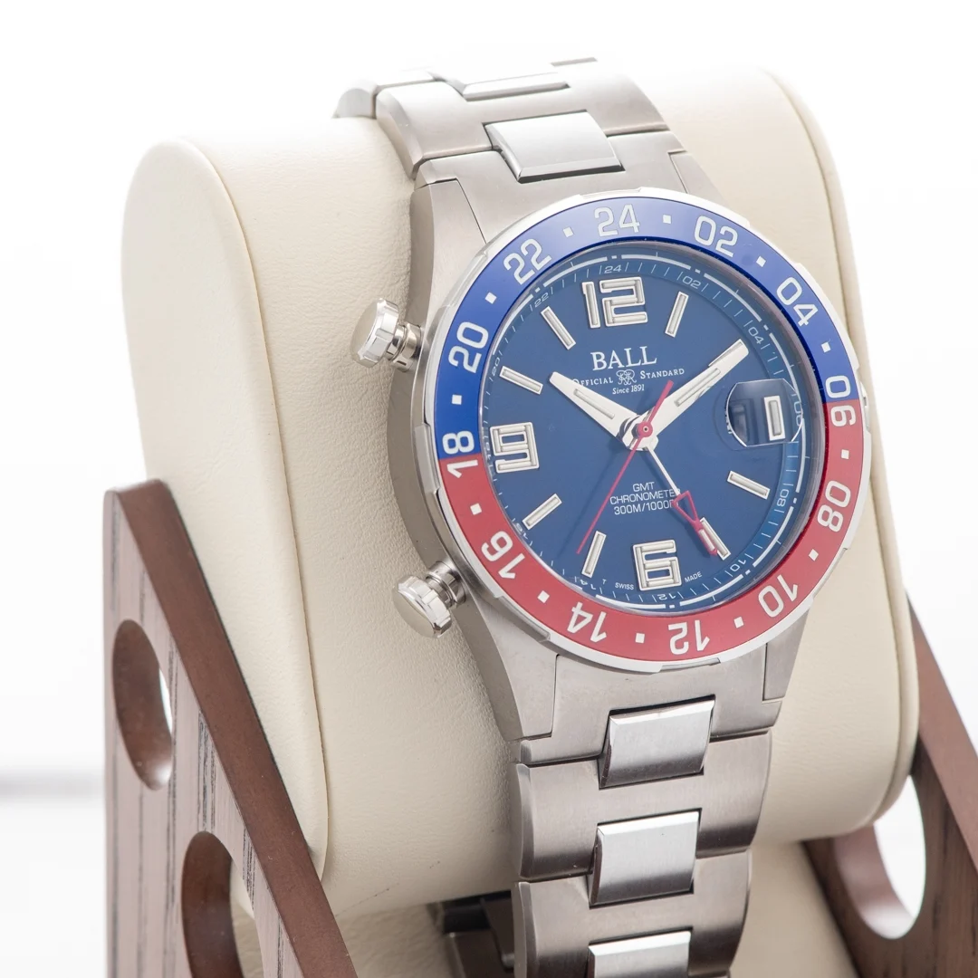 2025 Ball Roadmaster Pilot GMT 40 Titanium / Ceramic / Blue / Arabic / Bracelet - Limited to 1000 Pieces DG3038A-S2C-BE