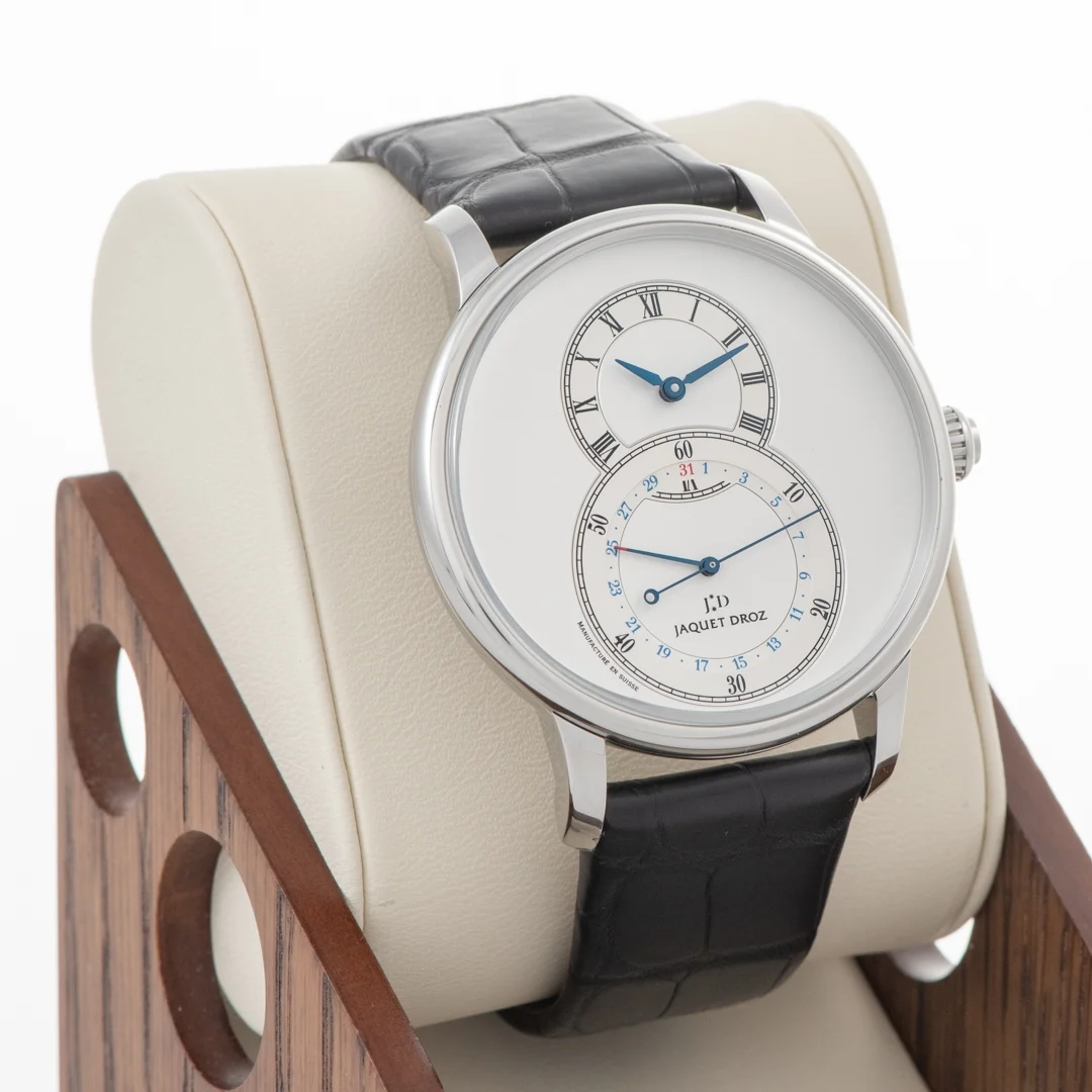 2025 Jaquet Droz Grande Seconde Quantieme 43 Steel / Silvered / Roman / Strap J007030242