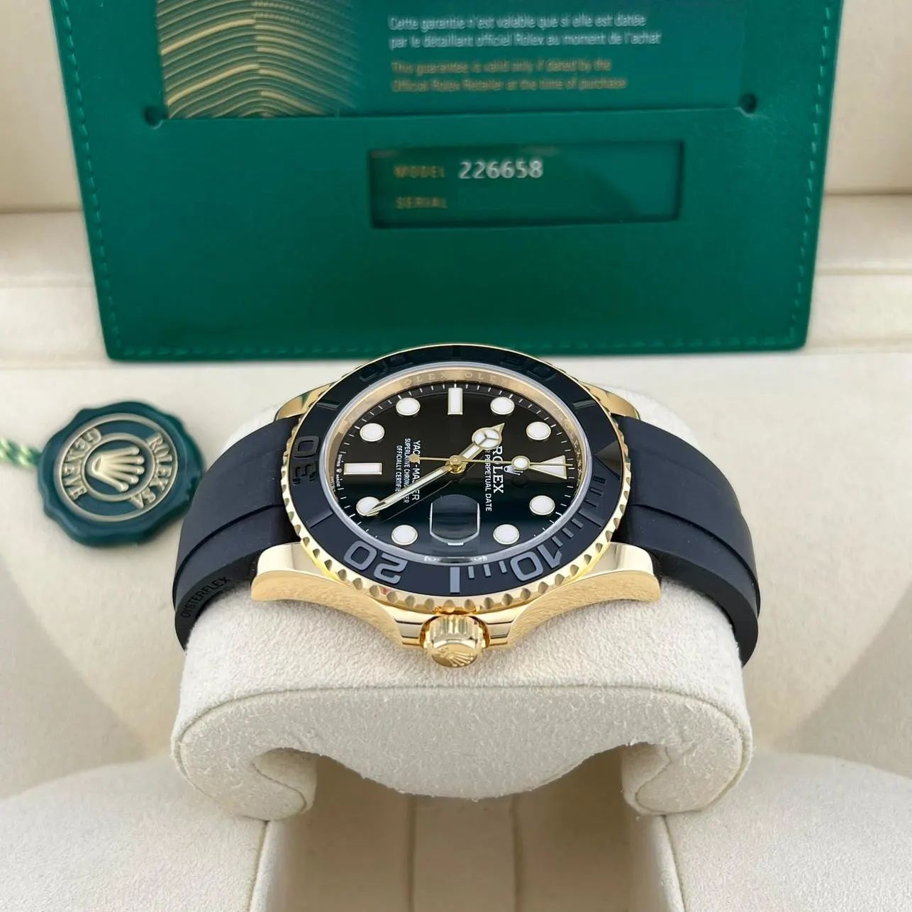 2022 Rolex Yacht-Master 42 Yellow Gold / Black / Oysterflex 226658-0001 Listing Image 3