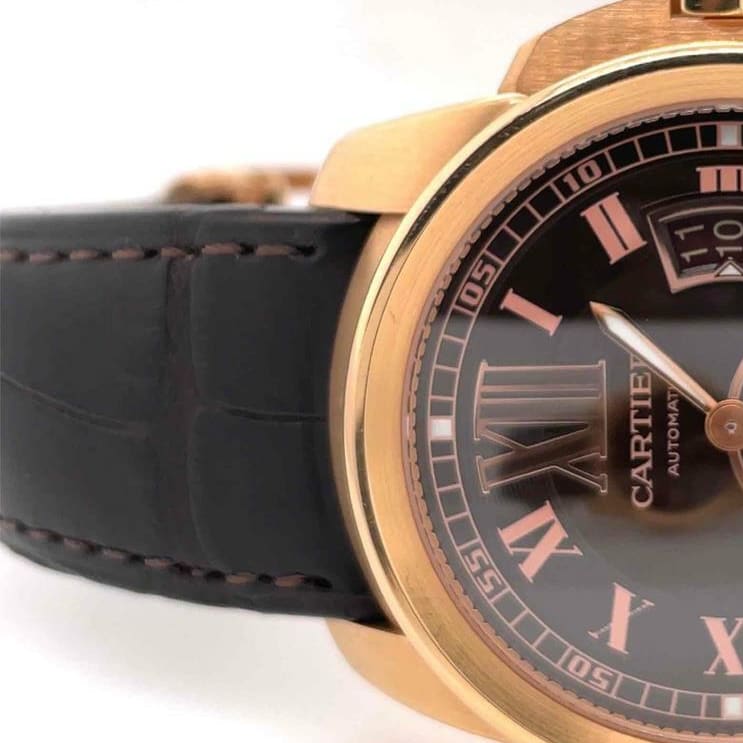 Cartier Calibre de Cartier 42 Rose Gold / Chocolate / Roman