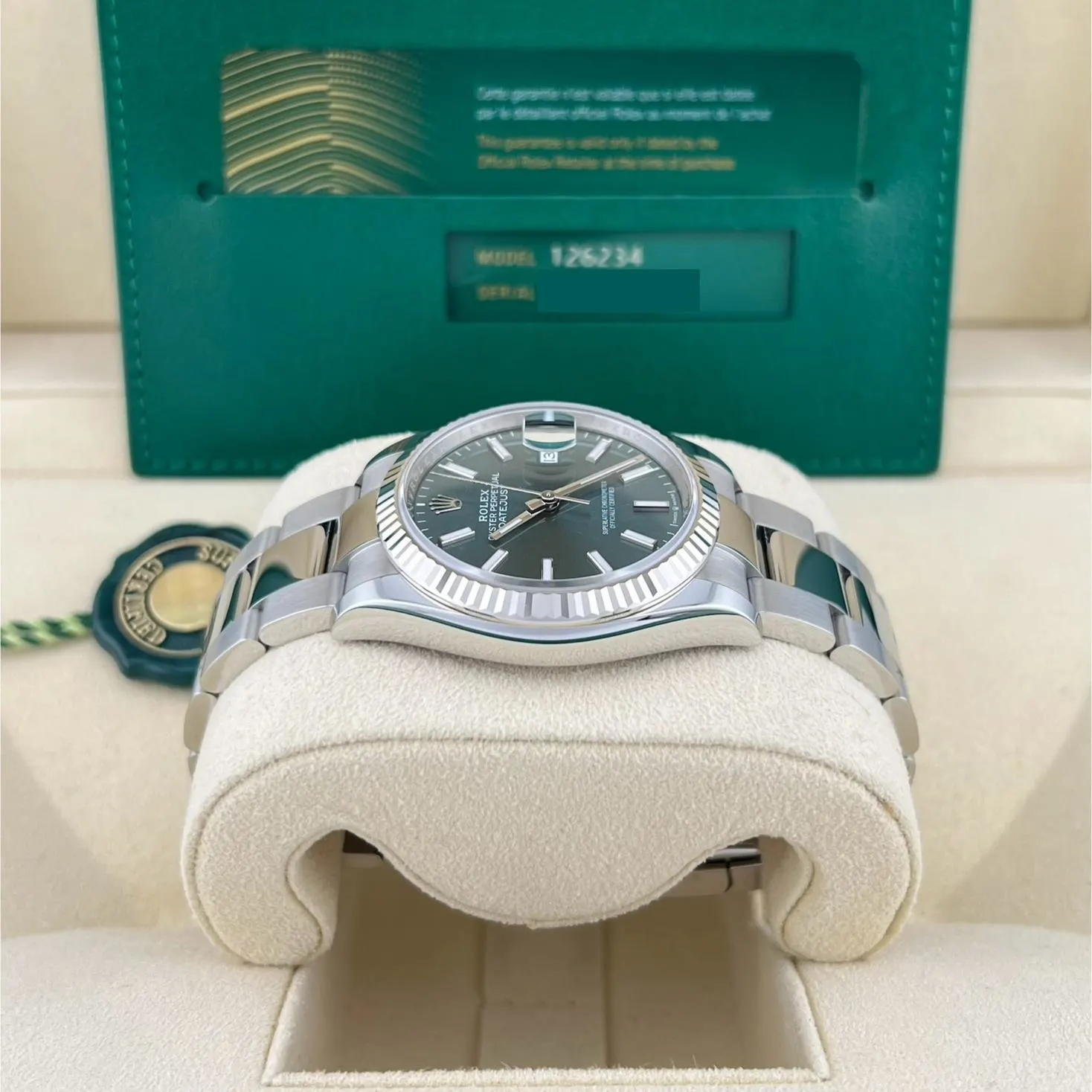 2024 Rolex Datejust 36 Fluted / Mint Green / Oyster  126234-0052 Listing Image 4