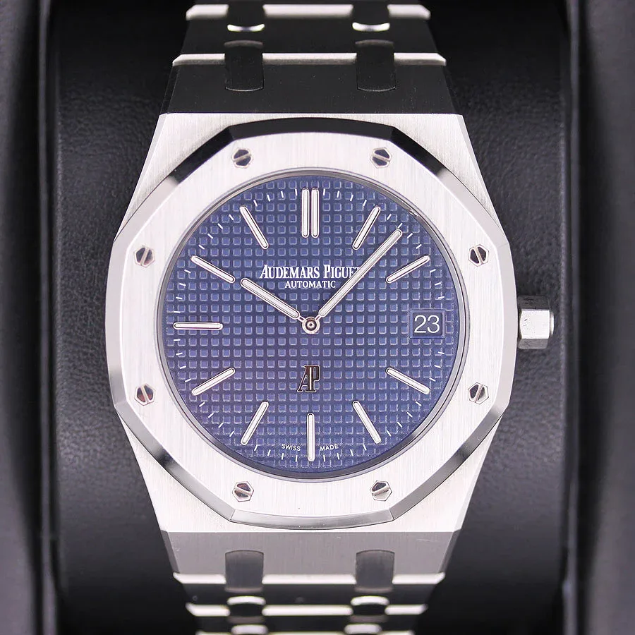 2016 Audemars Piguet Royal Oak "Jumbo" Extra-Thin 39 / Blue 15202ST.OO.1240ST.01 Listing Image
