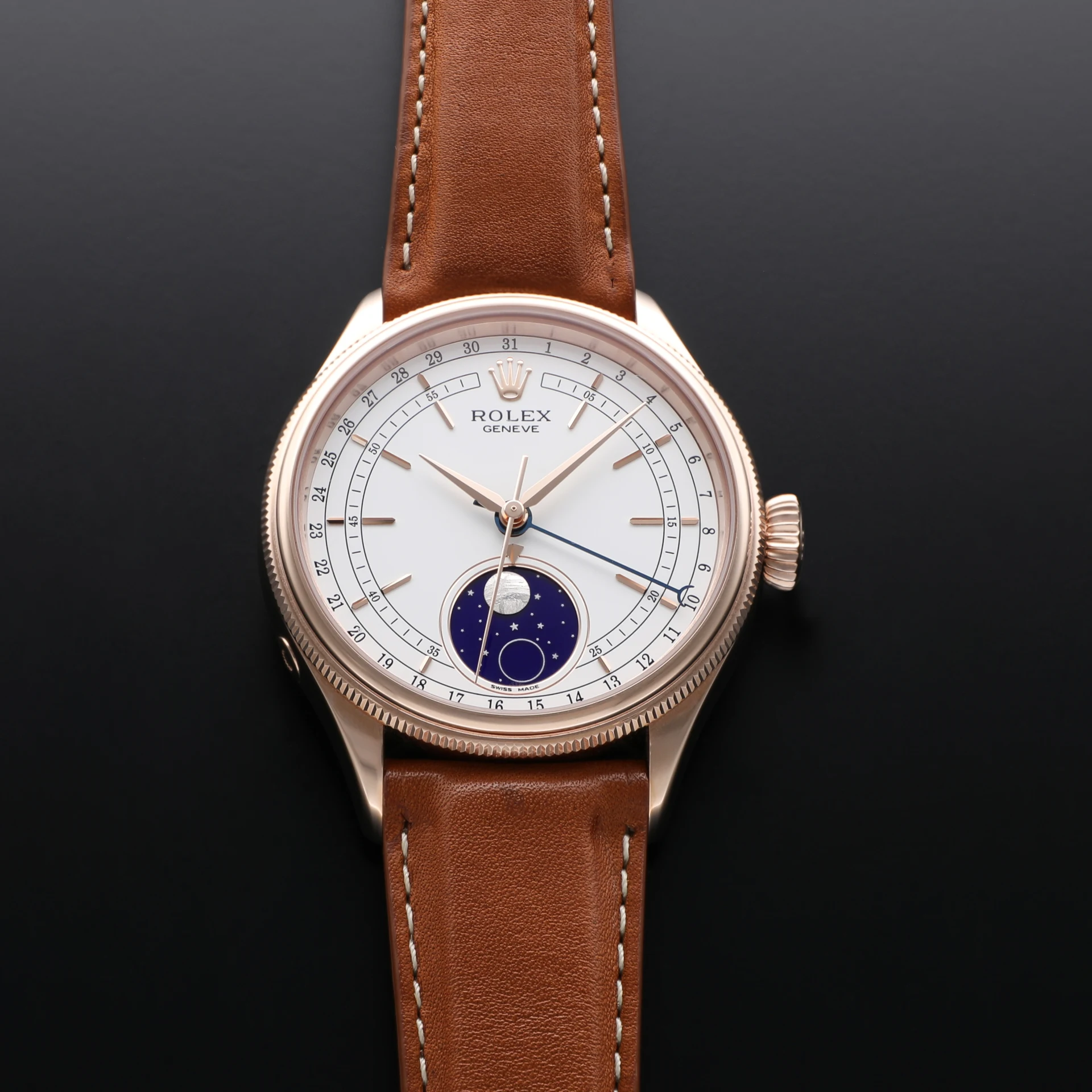 Rolex Cellini Moonphase Rose Gold / White 50535-0002