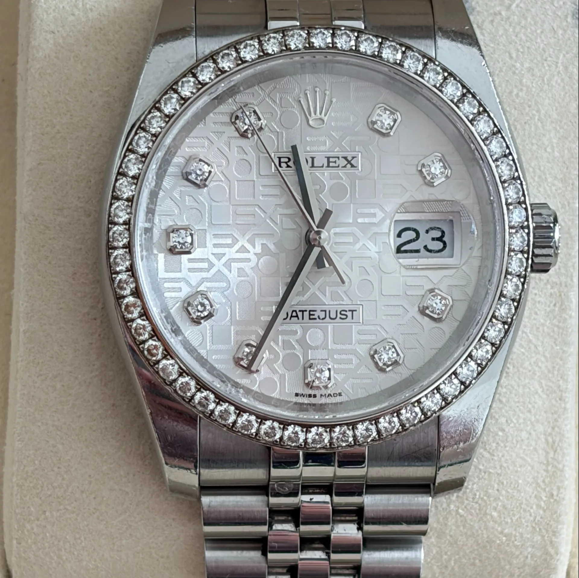 Rolex Datejust 36 Diamond-Set / Jubilee-Motif / Diamond-Set / Jubilee 116244-0008