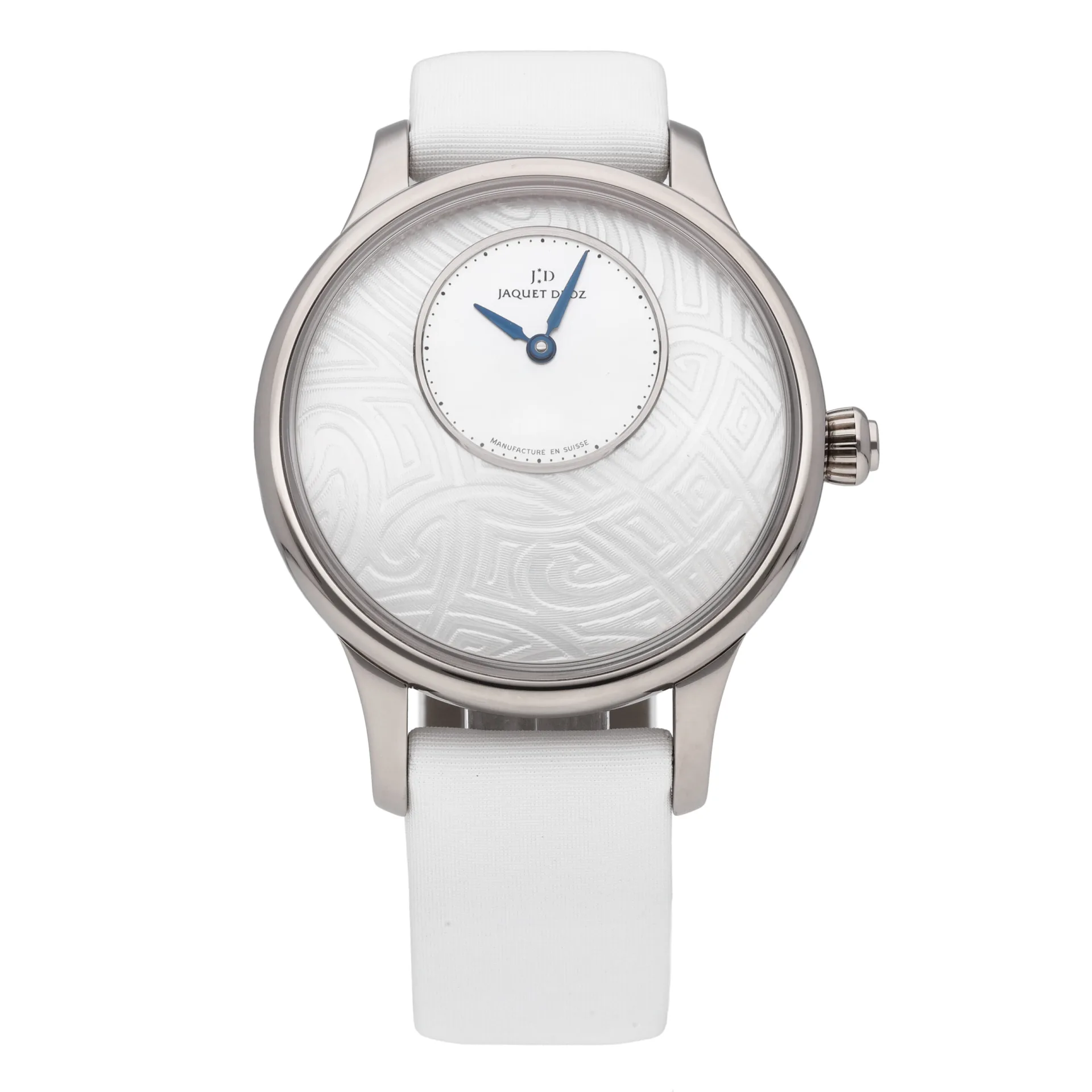 Jaquet Droz Petite Heure Minute 39 White Gold / Silvered / Strap Limited to 88 Pieces J005014570