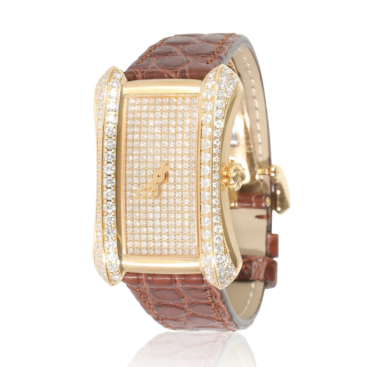 Carl F. Bucherer Alacria Queen Yellow Gold / Diamond-Set / Diamond-Paved / Strap 00.10702.01.90.11