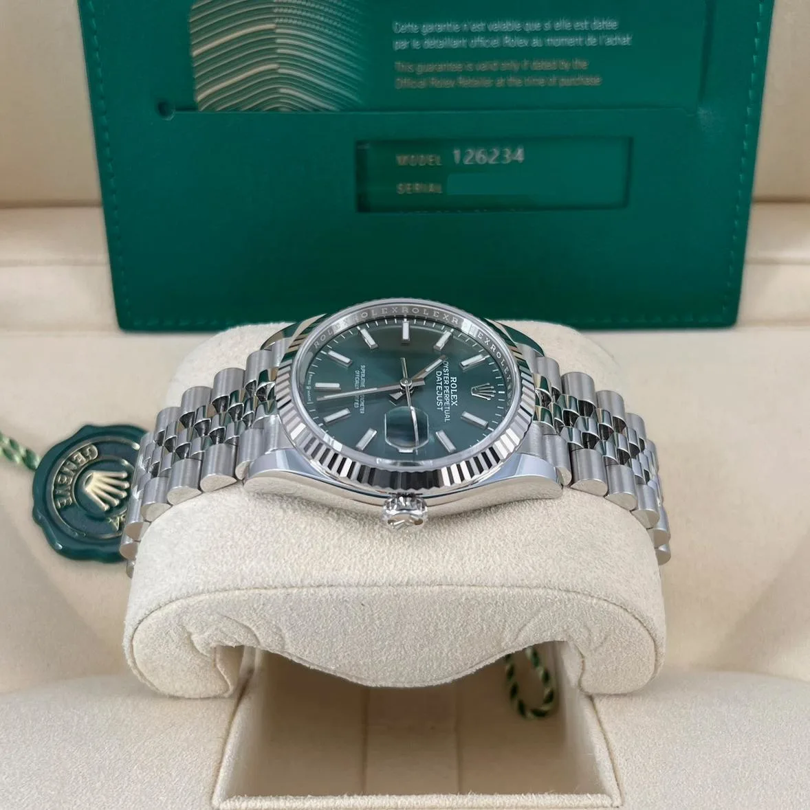 2024 Rolex Datejust 36 Steel / Fluted / Mint Green / Jubilee 126234-0051 Listing Image 4