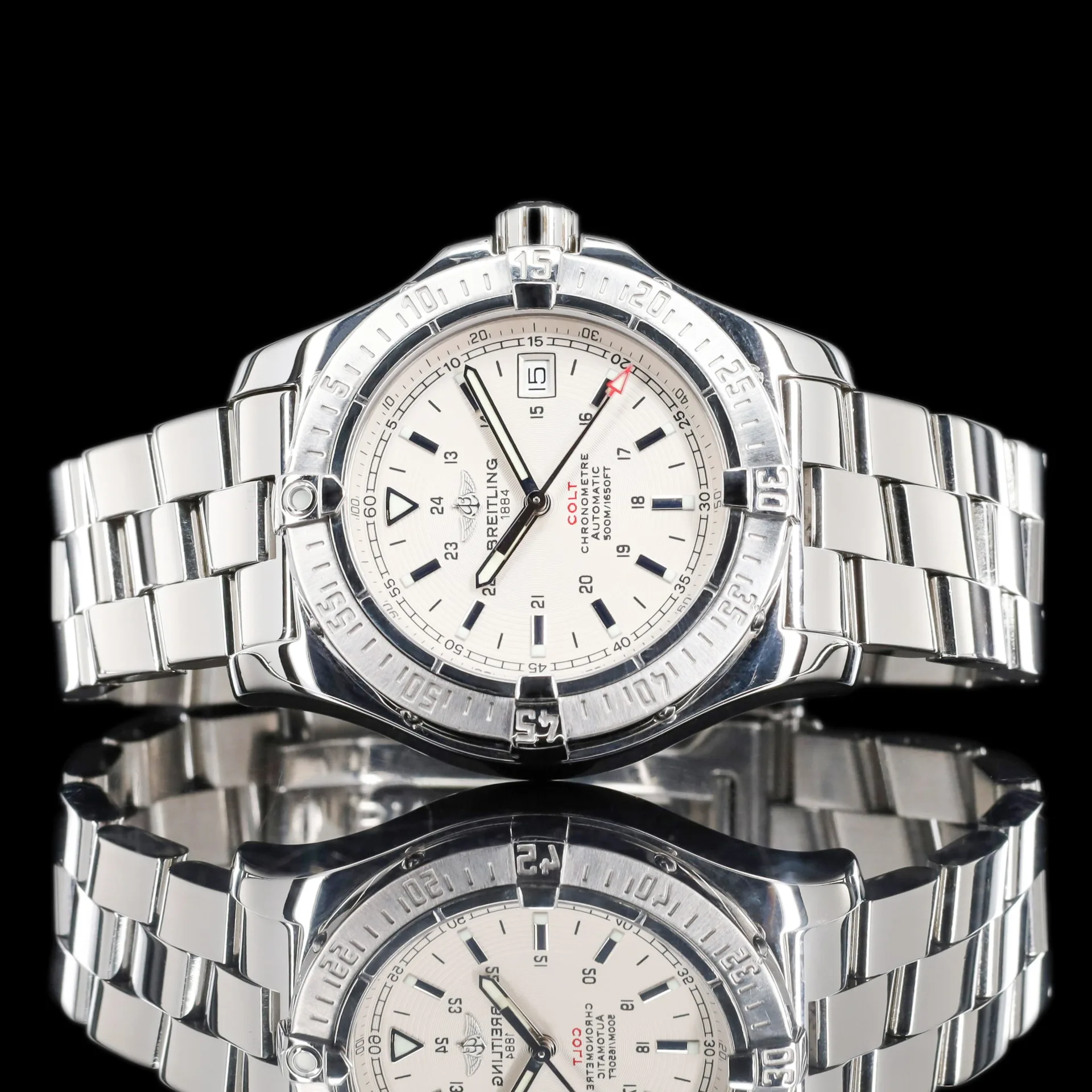 Breitling Colt Automatic 41 Steel / Silvered / Bracelet A17380