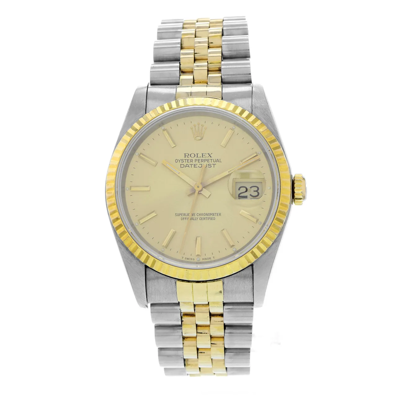 1989 Rolex Datejust 36 Two-Tone / Fluted / Champagne / Jubilee 16233 Listing Image 1
