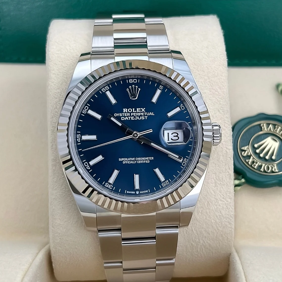 2025 Rolex Datejust 41 Fluted / Blue / Oyster 126334-0001