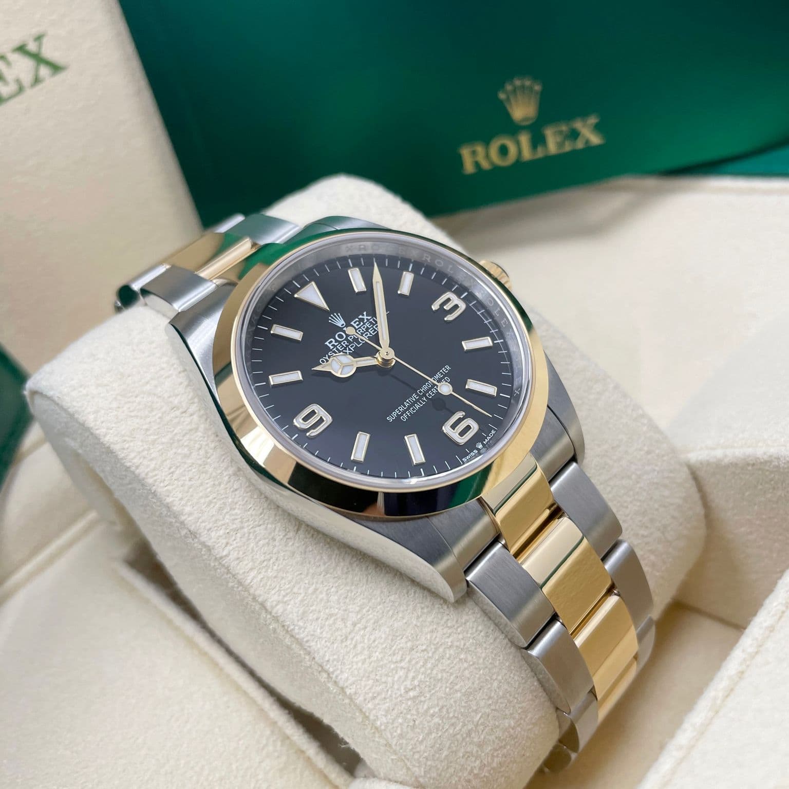 Rolex Explorer Two-Tone 124273-0001 Watches | Bezel