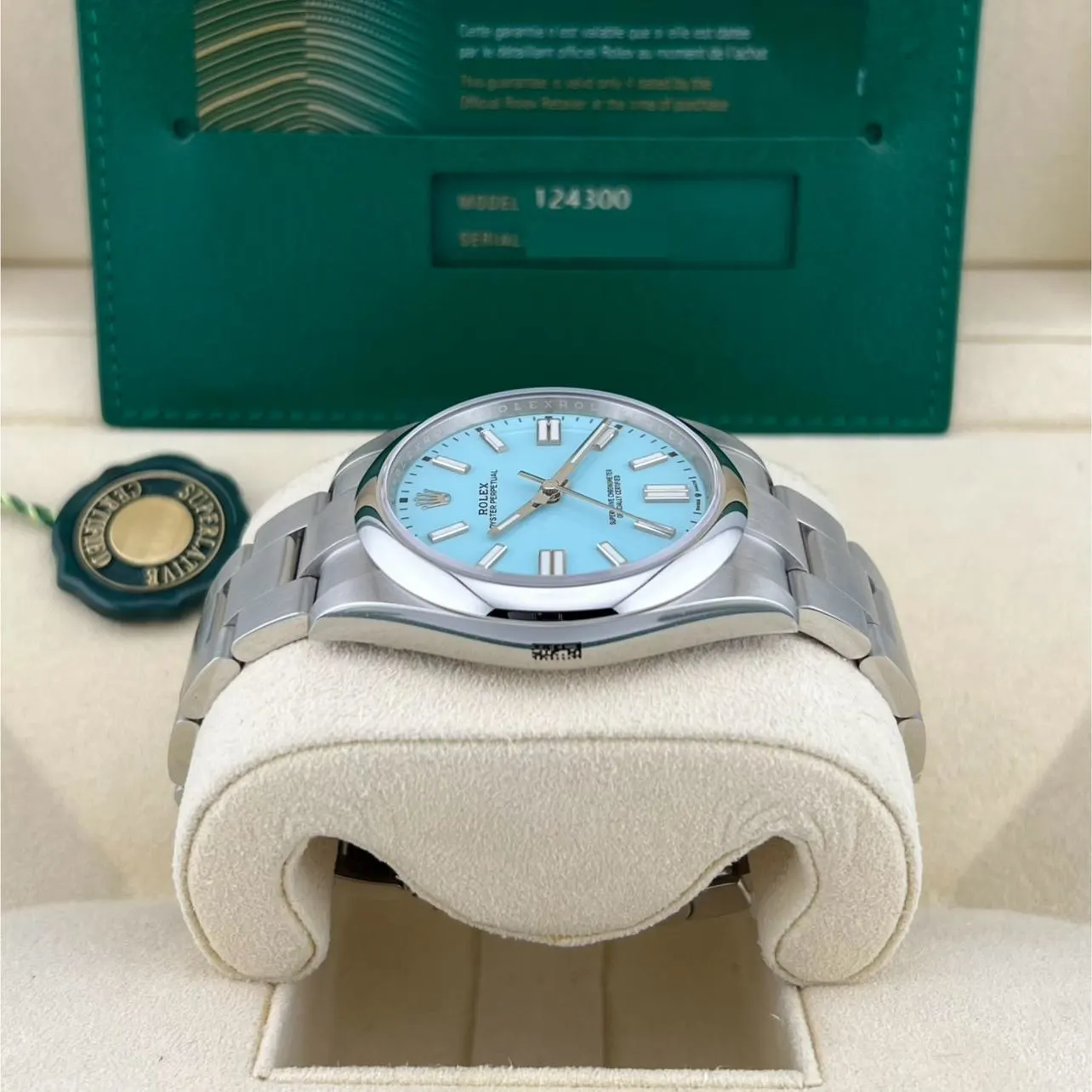 2021 Rolex Oyster Perpetual 41 Tiffany Turquoise 124300-0006 Listing Image 5