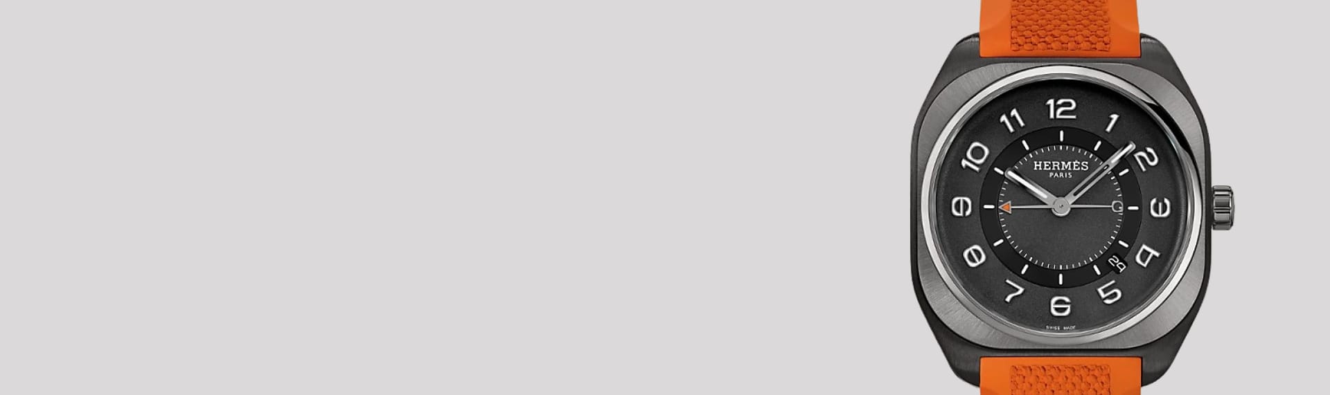 Hermès H08 Carbon Fiber / Ceramic / Black / Arabic / Strap SP1
