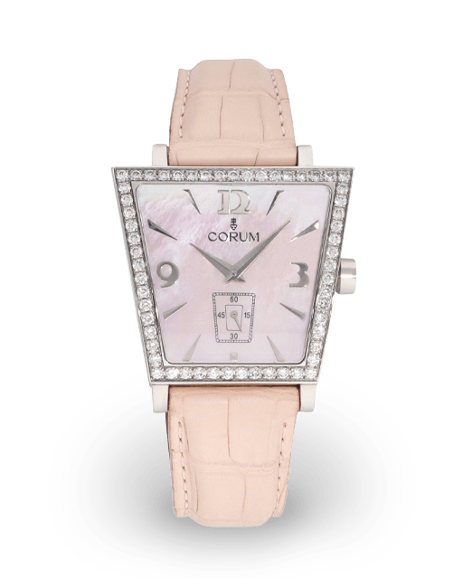 Corum Trapeze Diamond-Set Steel / Pink / Strap Z106/93745 Watches