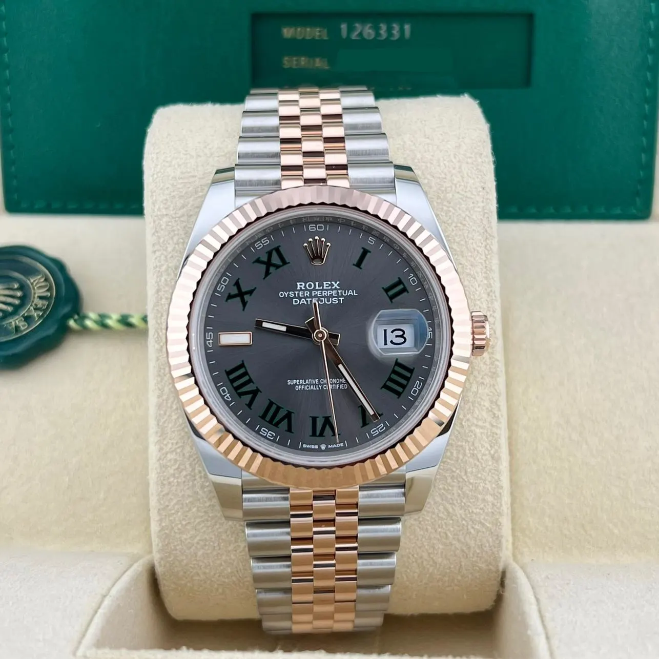2024 Rolex Datejust 41 Two-Tone "Wimbledon" / Fluted / Jubilee 126331-0016 Listing Image 1