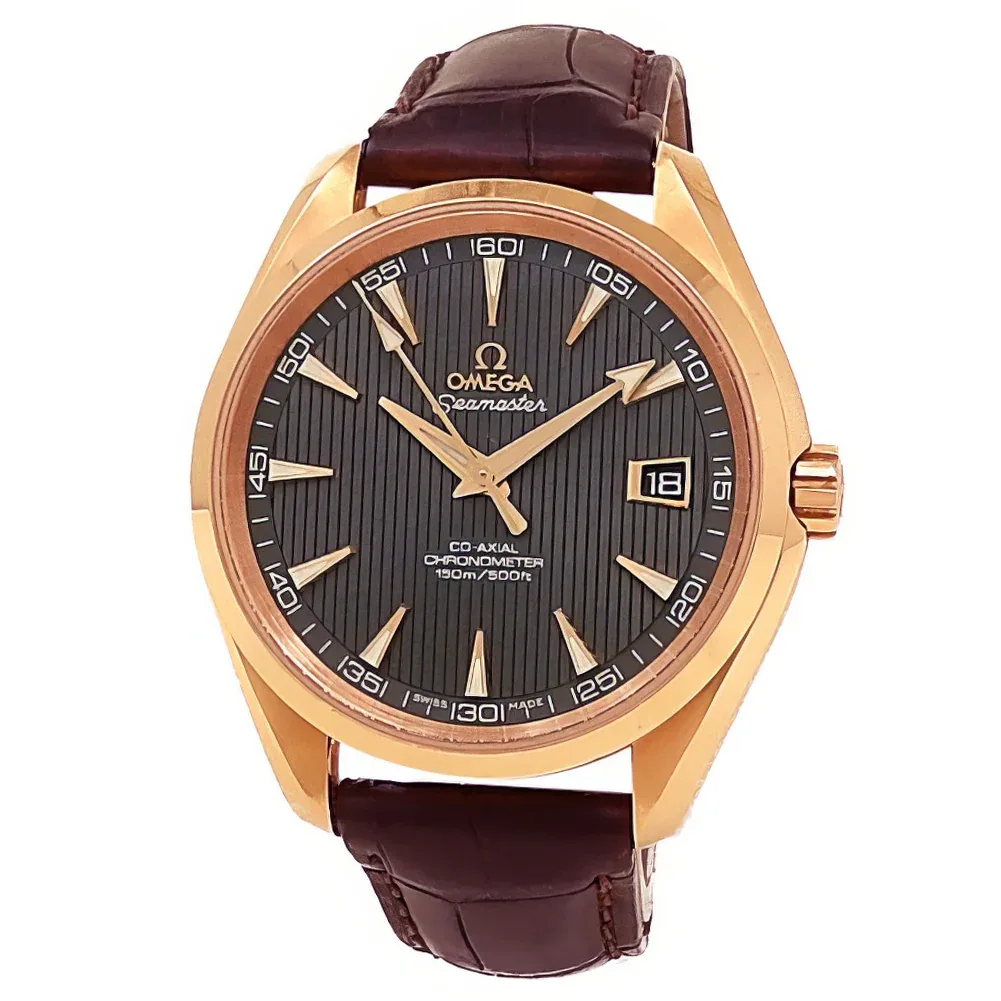 Omega Seamaster Aqua Terra 150M Co-Axial 41.5 Red Gold / Gray / Alligator 231.53.42.21.06.001